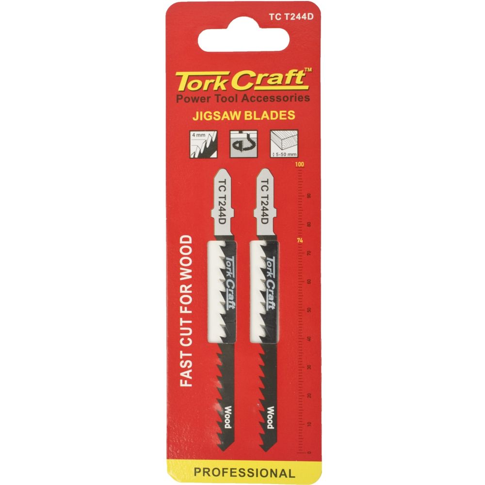 T-shank Jigsaw Blade Fast Cut For Wood 4mm 6tpi 2pc